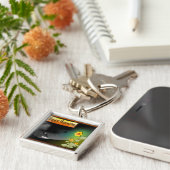 ハッピーハローウィンと花 –  キーホルダー (側面)