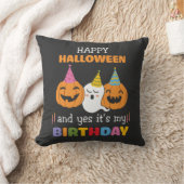 ハッピーハローウィンとYesそれがマイ誕生日 クッション (ブランケット)