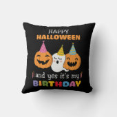 ハッピーハローウィンとYesそれがマイ誕生日 クッション (裏面)