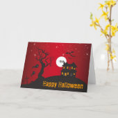 ハッピーハローウィンのお化け屋敷の赤 カード (黄色い花)