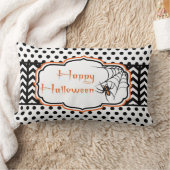 ハッピーハローウィンのくも ランバークッション (ブランケット)