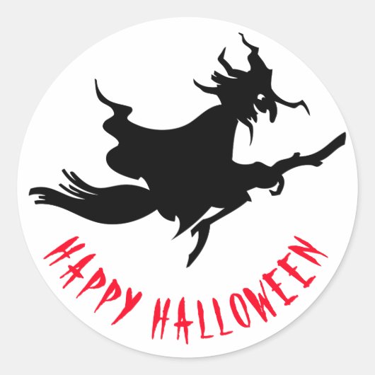 ハッピーハローウィンのカスおもしろいタブル ラウンドシール (正面)