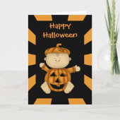 ハッピーハローウィンのカボチャベビーの挨拶状 カード (正面)