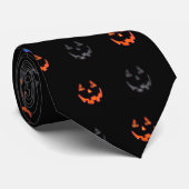 ハッピーハローウィンのカボチャ顔のタイ ネクタイ (ロール)