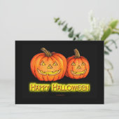 ハッピーハローウィンのカボチャ 招待状 (スタンド正面)