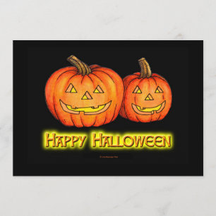 ハッピーハローウィンのカボチャ 招待状