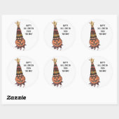 ハッピーハローウィンのギフトのラベル ラウンドシール (シート)