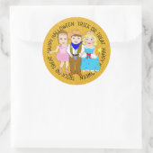 ハッピーハローウィンのコスチューム ラウンドシール (バッグ)