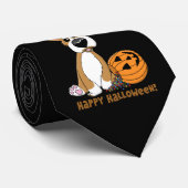 ハッピーハローウィンのコーギーのタイ ネクタイ (ロール)
