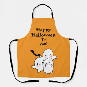 ハッピーハローウィンのパーソナライズ エプロン