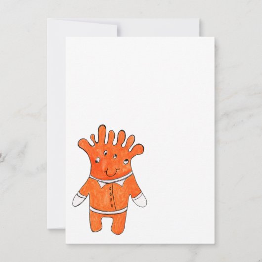 ハッピーハローウィンのパーソナライズ ノートカード (裏面)