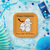 ハッピーハローウィンのパーソナライズ ペーパープレート (パーティー)