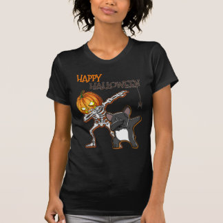 ハッピーハローウィンのフレンチ・ブルドッグ Tシャツ