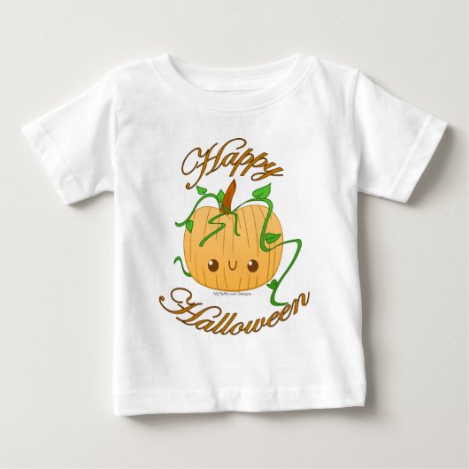 ハッピーハローウィンのベビーの衣服 ベビーTシャツ (正面)