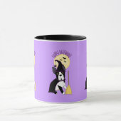 ハッピーハローウィンのボストンテリアの魔法使い マグカップ (中央)