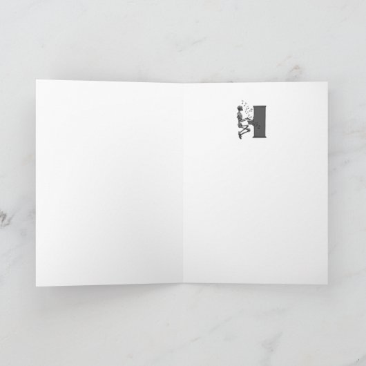 ハッピーハローウィンのヴィンテージの音楽的な骨組ピアノ カード (内部)