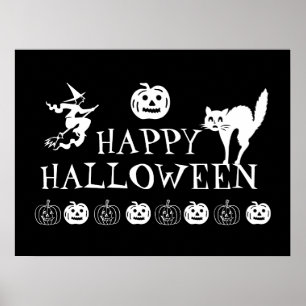 ハッピーハローウィンの不気味な装飾のポスター ポスター