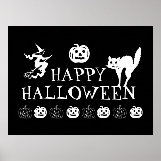 ハッピーハローウィンの不気味な装飾のポスター ポスター (正面)