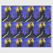 ハッピーハローウィンの光沢のある包装紙 ラッピングペーパー (フラット)