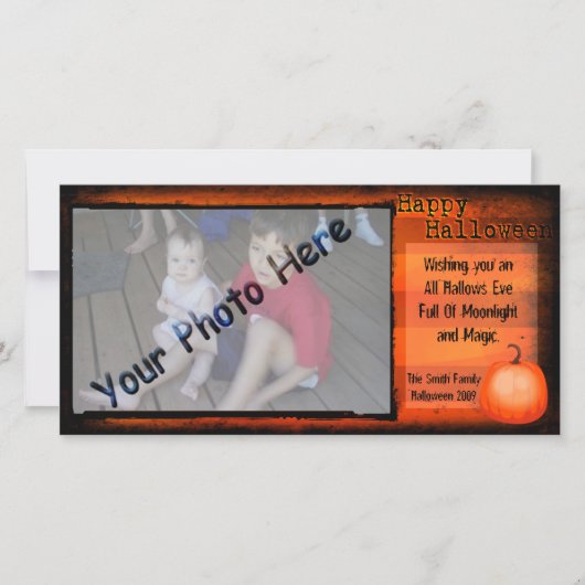 ハッピーハローウィンの写真カード シーズンカード (正面)