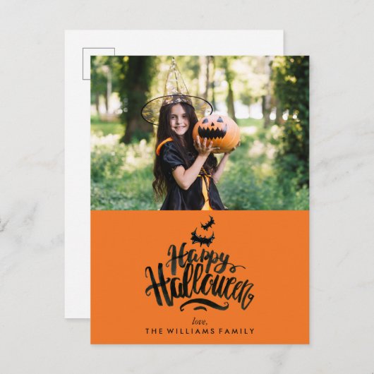 ハッピーハローウィンの写真 案内ポストカード (正面/裏面)