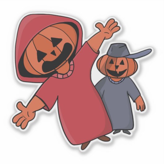 ハッピーハローウィンの友だち シール (正面)