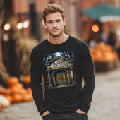 ハッピーハローウィンの地下聖堂とガルゴイル トライブレンドTシャツ