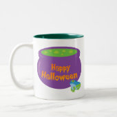 ハッピーハローウィンの大がま ツートーンマグカップ (左)