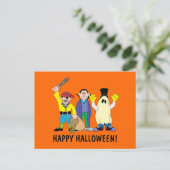 ハッピーハローウィンの子ども ポストカード (スタンド正面)