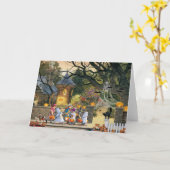 ハッピーハローウィンの子供 カード (黄色い花)