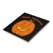ハッピーハローウィンの微笑のカボチャ タイル (側面)