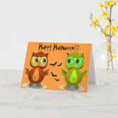 ハッピーハローウィンの挨拶状 カード (黄色い花)