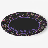 ハッピーハローウィンの散水のカスタマイズ ペーパープレート (アングル)