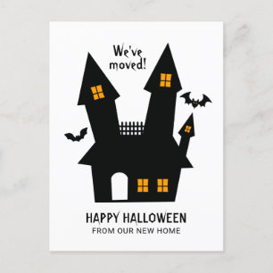 ハッピーハローウィンの新しいホームムービング 案内ポストカード
