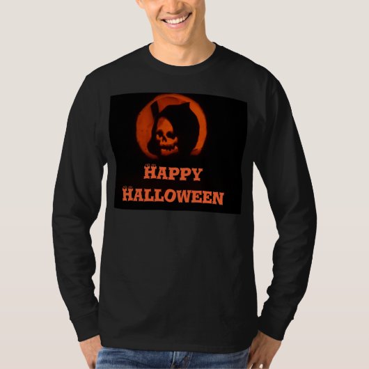 ハッピーハローウィンの死神のワイシャツ Tシャツ (正面)