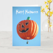 ハッピーハローウィンの気球 カード (黄色い花)