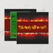 ハッピーハローウィンの燃え立つセット 招待状 (正面/裏面)