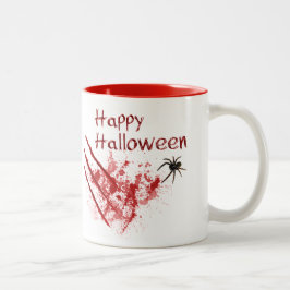 ハッピーハローウィンの血の傷 ツートーンマグカップ