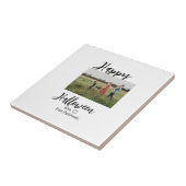 ハッピーハローウィンの追加ファミリー名photo black シンプル タイル (側面)