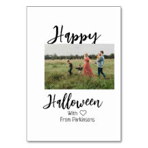 ハッピーハローウィンの追加ファミリー名photo black シンプル