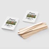 ハッピーハローウィンの追加ファミリー名photo black シンプル ハンドファン (組立なし)