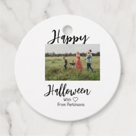 ハッピーハローウィンの追加ファミリー名photo black シンプル フェイバータグ