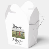 ハッピーハローウィンの追加ファミリー名photo black シンプル フェイバーボックス (見開き)