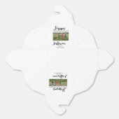 ハッピーハローウィンの追加ファミリー名photo black シンプル フェイバーボックス (見開き)