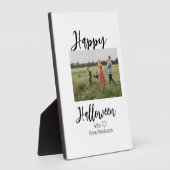 ハッピーハローウィンの追加ファミリー名photo black シンプル フォトプラーク (側面)