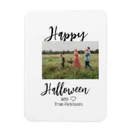 ハッピーハローウィンの追加ファミリー名photo black シンプル マグネット