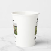 ハッピーハローウィンの追加ファミリー名photo black シンプル 紙コップ (左)