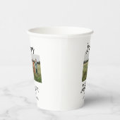 ハッピーハローウィンの追加ファミリー名photo black シンプル 紙コップ (右)