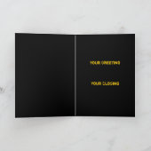 ハッピーハローウィンの魔女がグリーティングカードに入っている カード (内部)