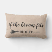 ハッピーハローウィンの魔女と彼女のほうき投げ アウトドアクッション (裏面)